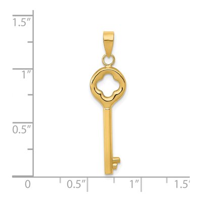 14K Yellow Gold 3-D Key Pendant – view 4