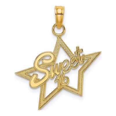 14K Yellow Gold Sweet Star Pendant
