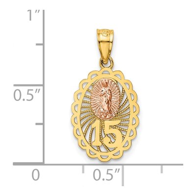 14K Two-Tone Gold Our of Guadalupe Pendant – view 5
