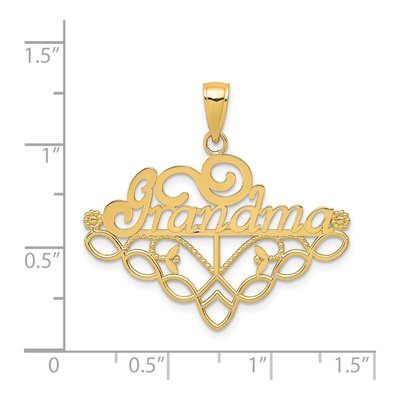 14K Yellow Gold Grandma Birthstone Holder Pendant – view 5