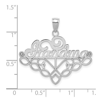 14K White Gold Grandma Birthstone Holder Pendant – view 5