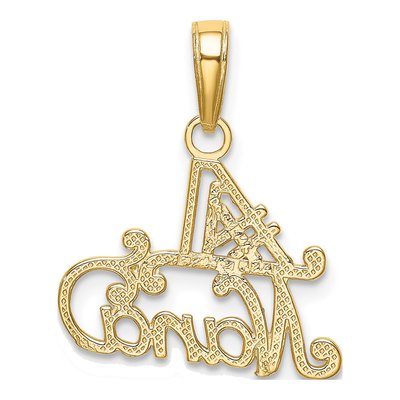 14K Yellow Gold NANA Number 1 Pendant – view 4