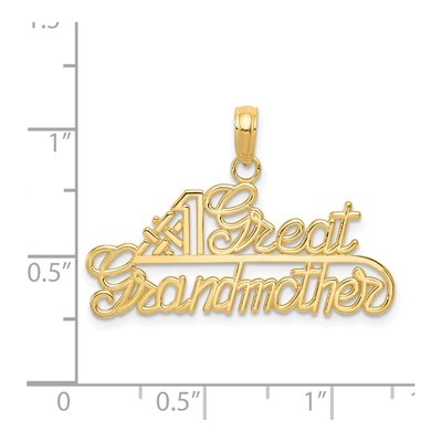 14K Yellow Gold Great Grandmother Number 1 Charm – view 5