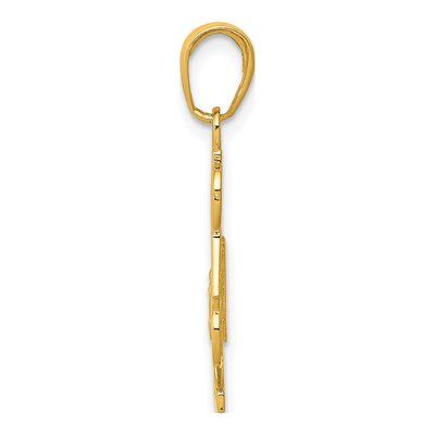 14K Yellow Gold DAD Number 1 Pendant – view 3
