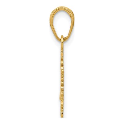 14K Yellow Gold Small Snowflake Pendant – view 3