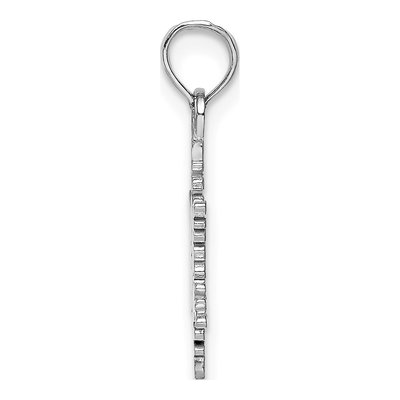14K White Gold Small Snowflake Pendant – view 3