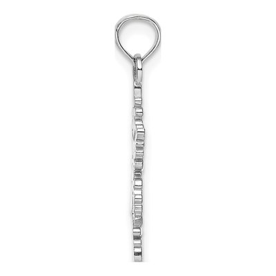 14K White Gold Snowflake Pendant – view 3