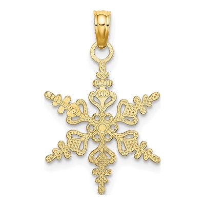 14K White Gold Snowflake Pendant – view 4