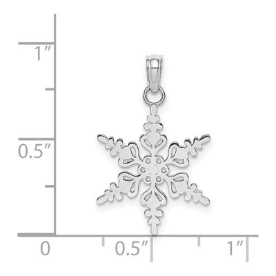 14K White Gold Snowflake Pendant – view 5