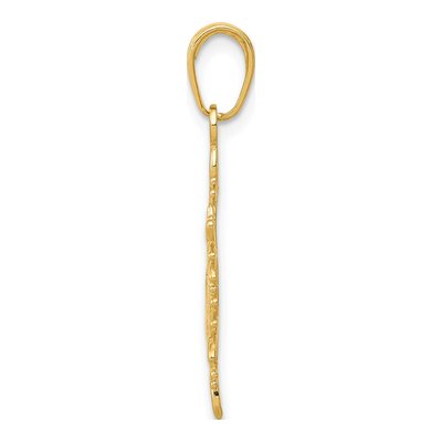 14K Yellow Gold Snowflake Pendant – view 3