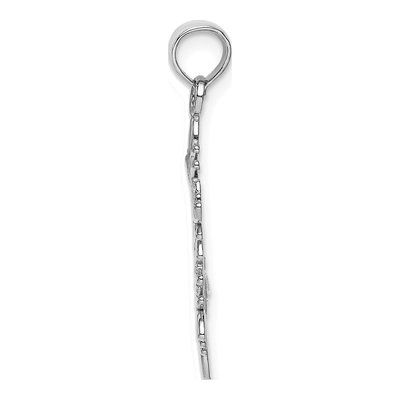 14K White Gold Snowflake Pendant – view 3