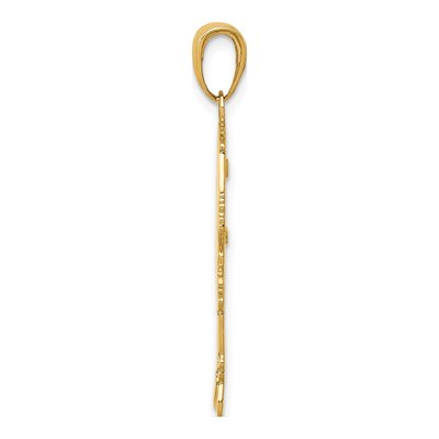 14K Yellow Gold Girl Pendant – view 3