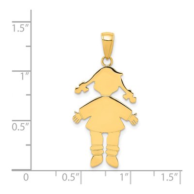 14K Yellow Gold Girl Pendant – view 4