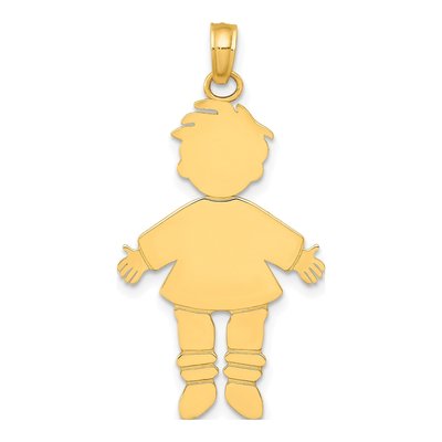 14K Yellow Gold Boy Pendant