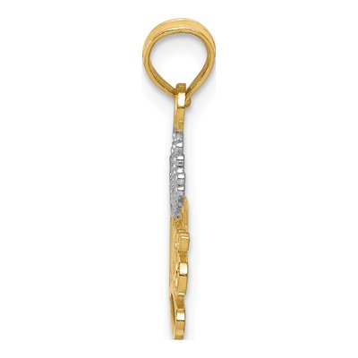 14K Yellow Gold Princess Crown Pendant – view 3