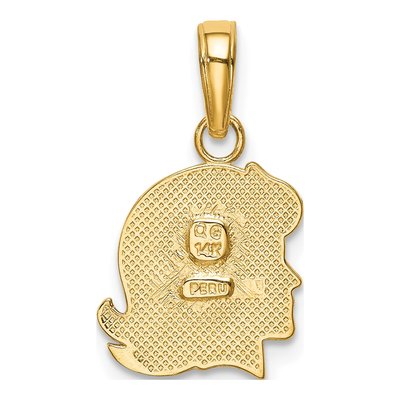 14K Yellow Gold Girl Pendant – view 4