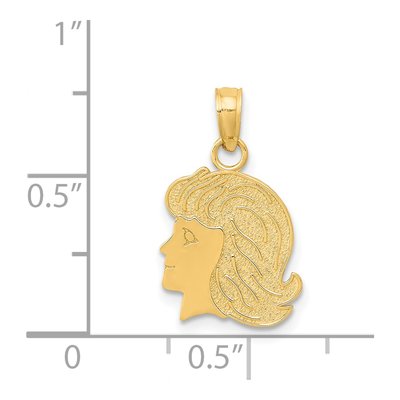 14K Yellow Gold Girl Pendant – view 5