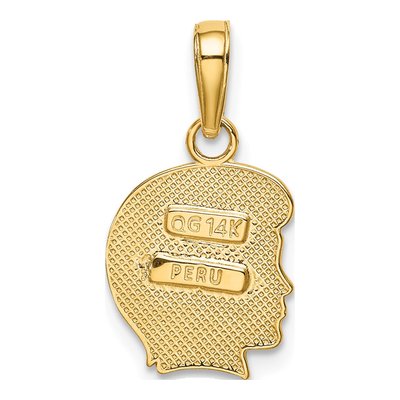 14K Yellow Gold Boy Pendant – view 4