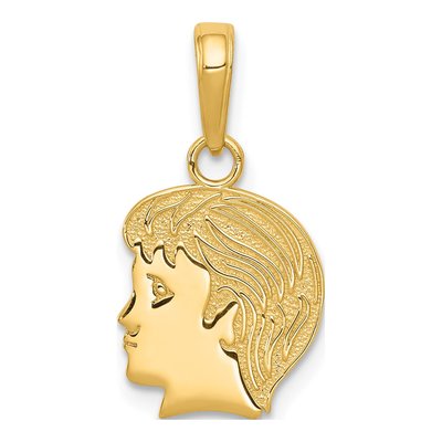 14K Yellow Gold Boy Pendant