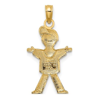 14K Yellow Gold Boy Pendant – view 5