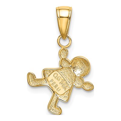 14K Yellow Gold Little Girl Pendant – view 4