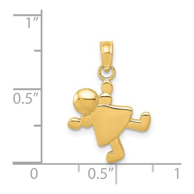 14K Yellow Gold Little Girl Pendant – view 5