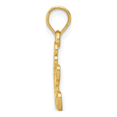 14K Yellow Gold Teddy Bear Pendant – view 3