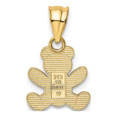 14K Yellow Gold Teddy Bear Pendant – view 4