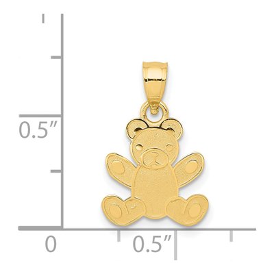 14K Yellow Gold Teddy Bear Pendant – view 5