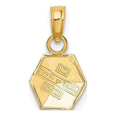 14K Yellow Gold Apple Baby Block Charm – view 4