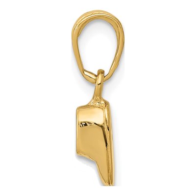 14K Yellow Gold 3-D Baby Shoe Pendant – view 3