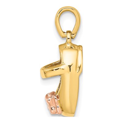14K Two-Tone Gold Baby Shoe Charm – view 3
