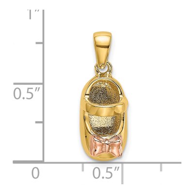 14K Two-Tone Gold Baby Shoe Charm – view 4
