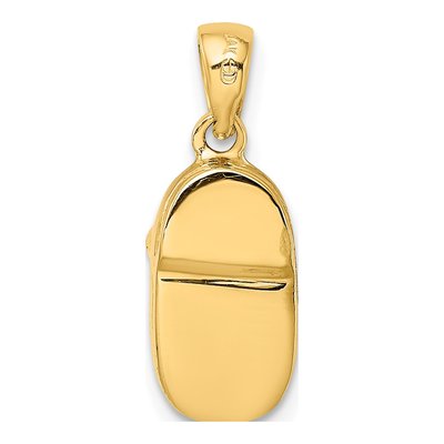 14K Two-Tone Gold Baby Shoe Charm – view 5
