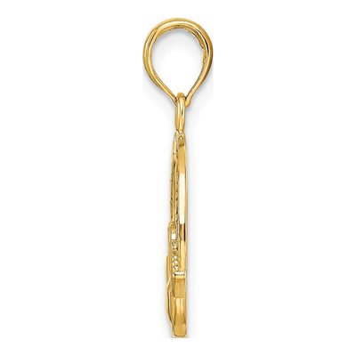 14K Yellow Gold Claddagh Pendant – view 3