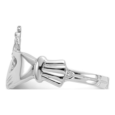14K White Gold Claddagh Ring – view 5