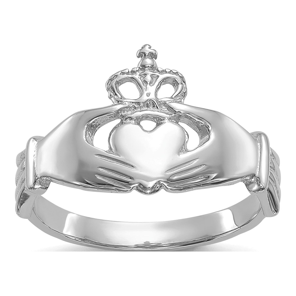 14K White Gold Claddagh Ring