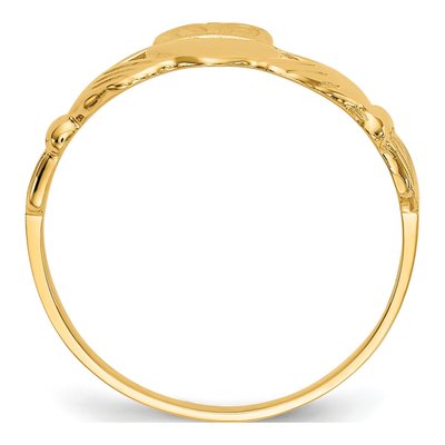 Men's 14K Yellow Gold Claddagh Ring – view 3