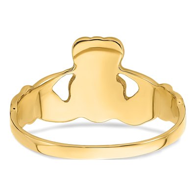 Men's 14K Yellow Gold Claddagh Ring – view 7
