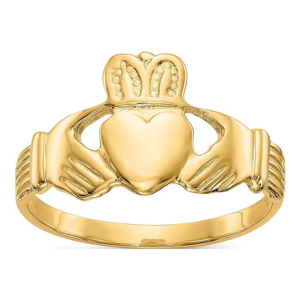 Men's 14K Yellow Gold Claddagh Ring