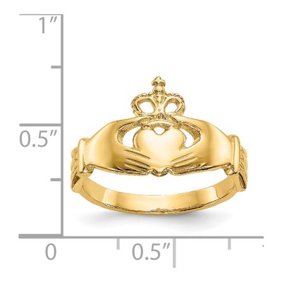14K Yellow Gold Claddagh Ring – view 4