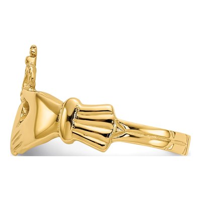 14K Yellow Gold Claddagh Ring – view 5