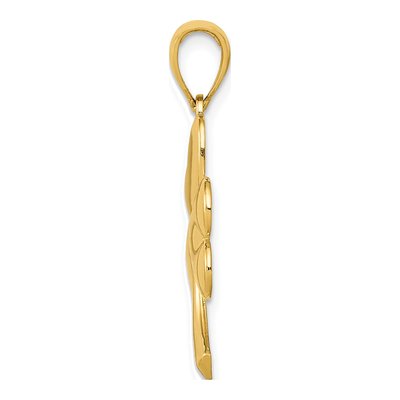 14K Yellow Gold Shamrock Pendant – view 3