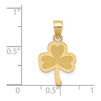 14K Yellow Gold 3-Leaf Clover Pendant – view 5