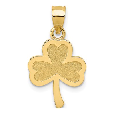 14K Yellow Gold 3-Leaf Clover Pendant
