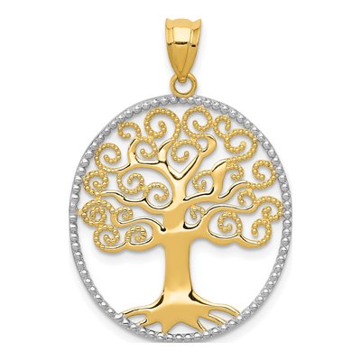 14K Yellow Gold Tree of Life Pendant