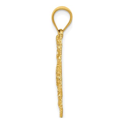 14K Yellow Gold Swirl Round Pendant – view 3
