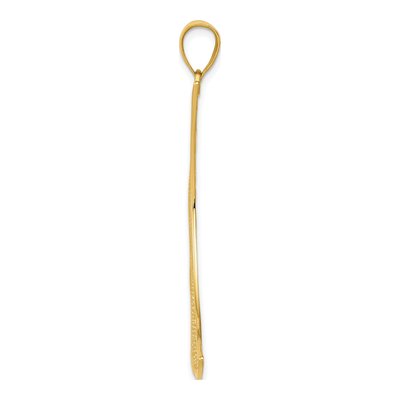 14K Yellow Gold Large Filigree Moon Pendant – view 3