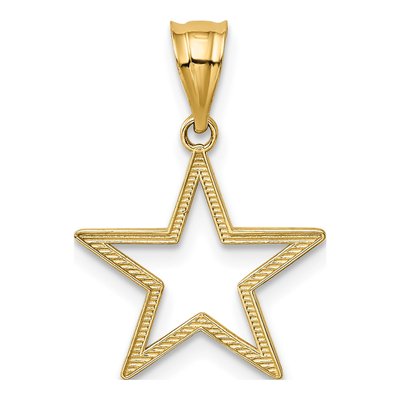 14K Yellow Gold Star Charm – view 4