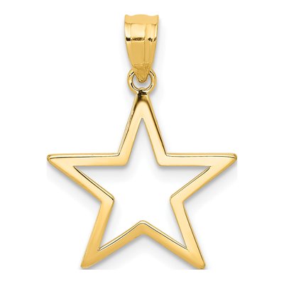 14K Yellow Gold Star Charm